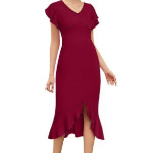 Women's Wear Maroon Maxi Dress
