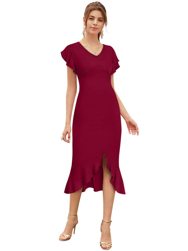 Women's Wear Maroon Maxi Dress - Image 2