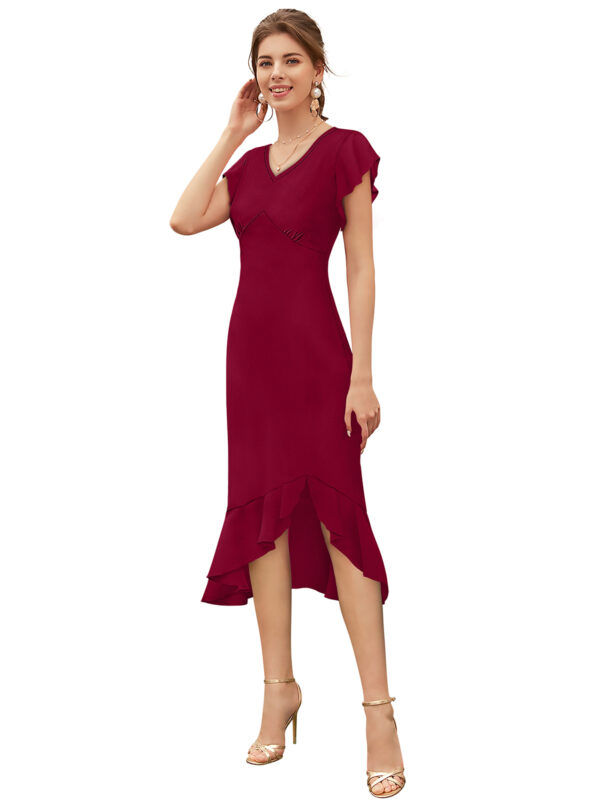 Women's Wear Maroon Maxi Dress - Image 4