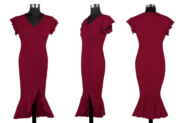 Women's Wear Maroon Maxi Dress - Image 6