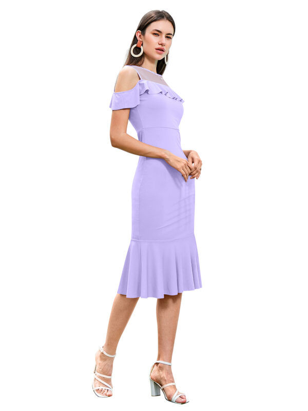 Lavender Sleeveless Bodycon Dress - Image 2