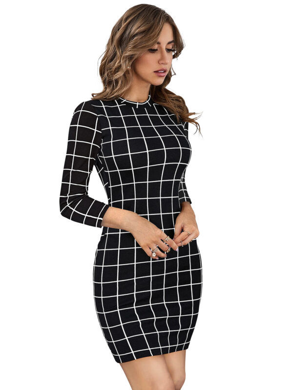 Black Western Wear Bodycon Dress - Image 2