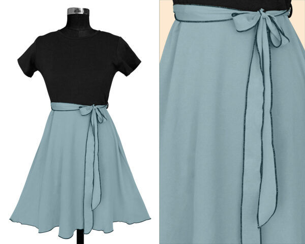 Pista Cap-Sleeve Stretchable Fit & Flare Knee-Length Dress - Image 6