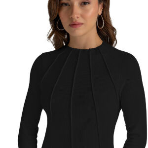 Black Mock Neck T-Shirt
