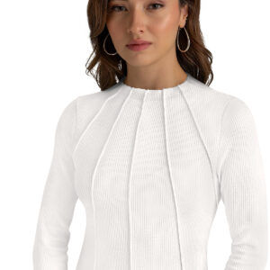 White Mock Neck T-Shirt