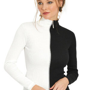 Black High Neck Full Sleeve T-Shirt