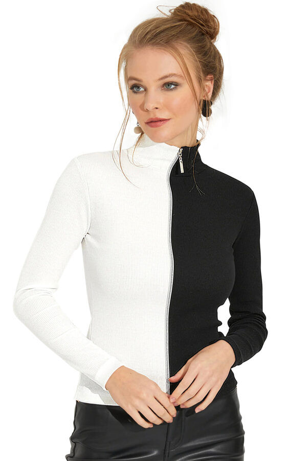 Black High Neck Full Sleeve T-Shirt