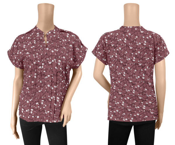 Pink Half Sleeves Printed Top - Image 5