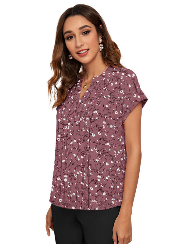 Pink Half Sleeves Printed Top - Image 3