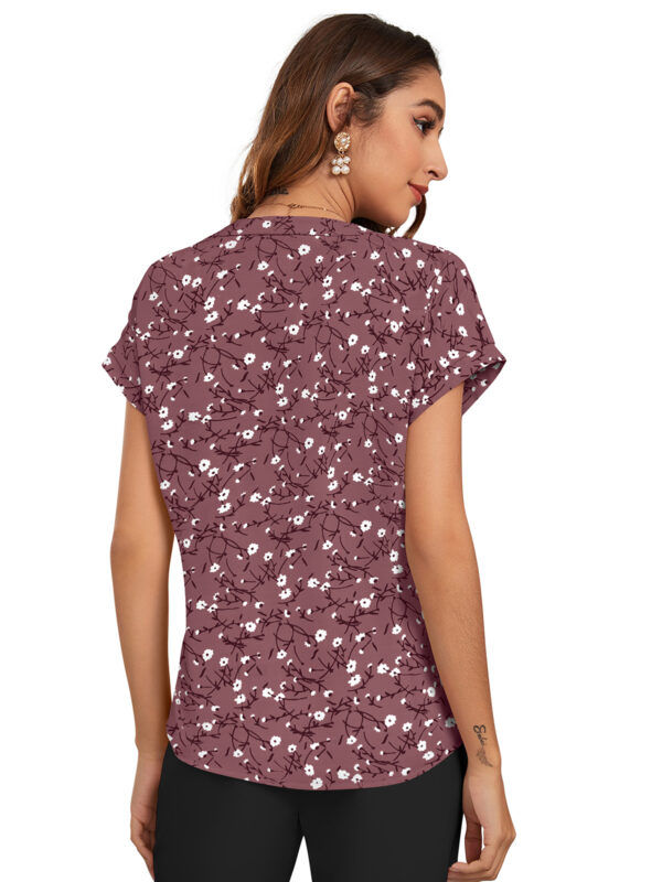 Pink Half Sleeves Printed Top - Image 4