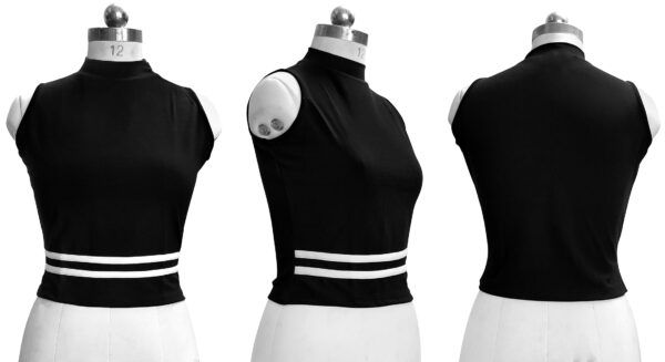 Sleeveless Black High Neck Top - Image 5
