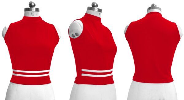 Sleeveless Red High Neck Top - Image 5