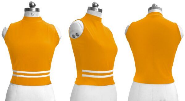 Sleeveless Yellow High Neck Top - Image 5