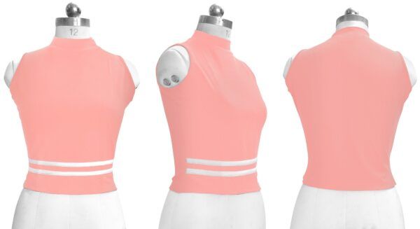 Sleeveless Peach High Neck Top - Image 5