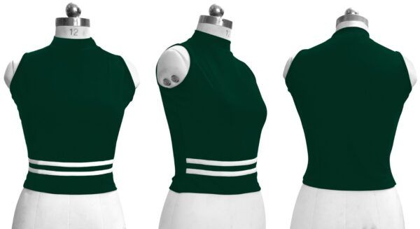 Sleeveless Green High Neck Top - Image 5