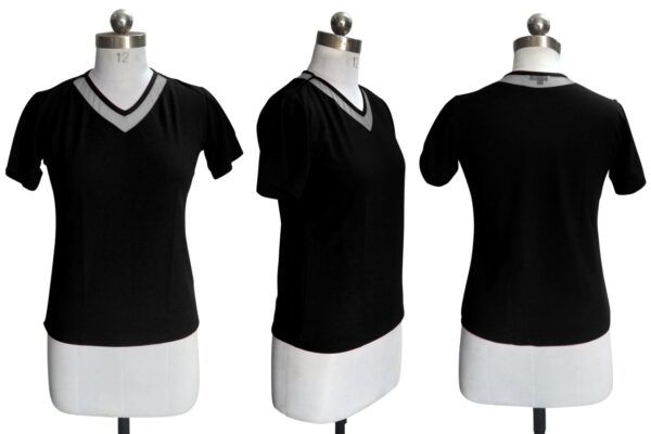 Black Half Sleeve T-Shirt - Image 6