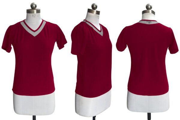 Maroon Half Sleeve T-Shirt - Image 6