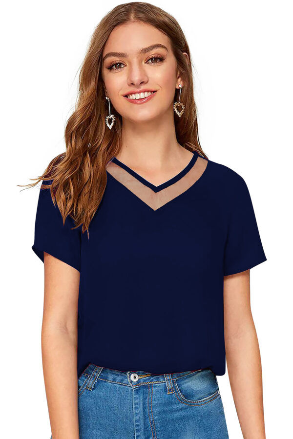 Navy Blue Half Sleeve T-Shirt