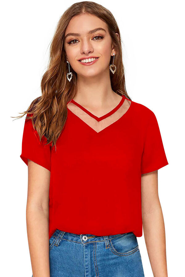 Red Half Sleeve T-Shirt