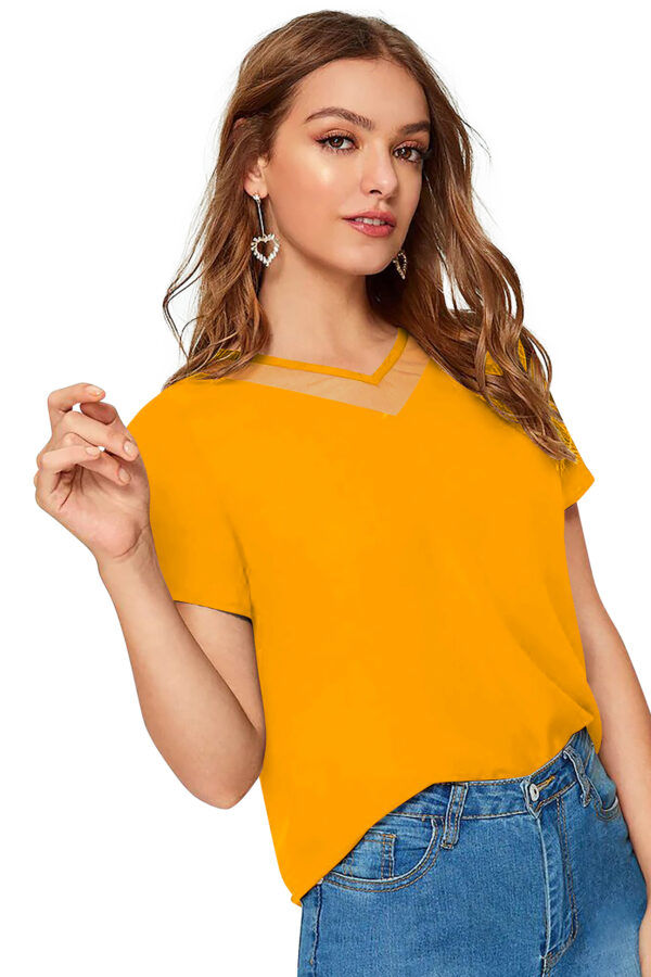 Yellow Half Sleeve T-Shirt - Image 3
