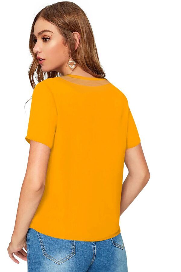 Yellow Half Sleeve T-Shirt - Image 4