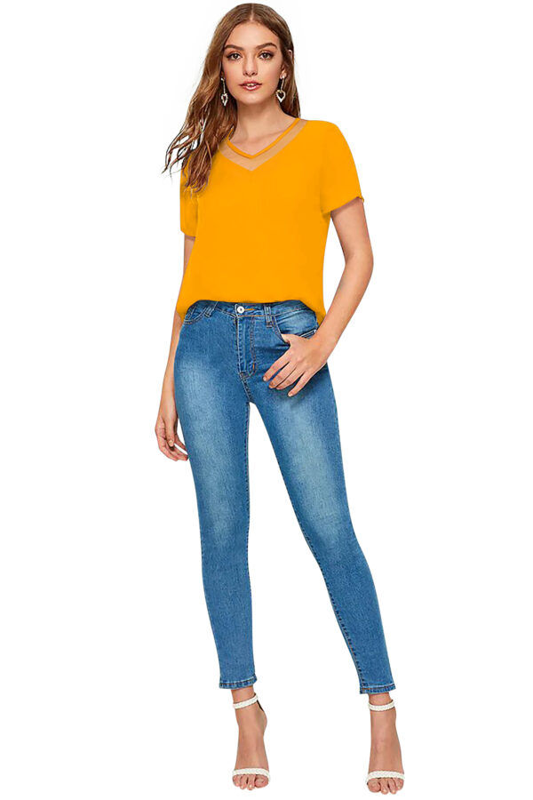 Yellow Half Sleeve T-Shirt - Image 5