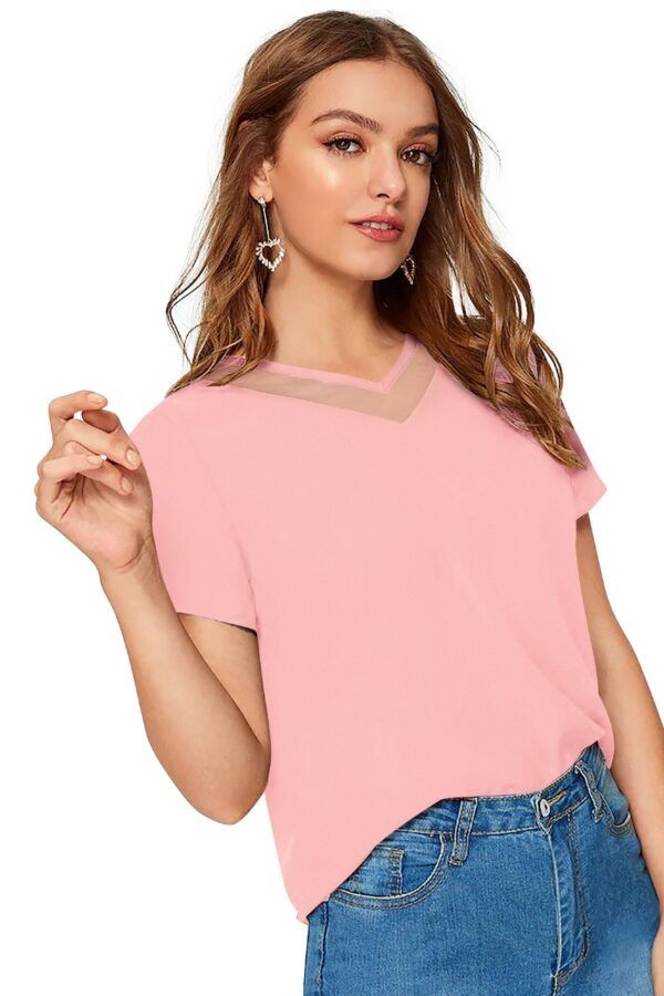 Peach Half Sleeve T-Shirt - Image 3