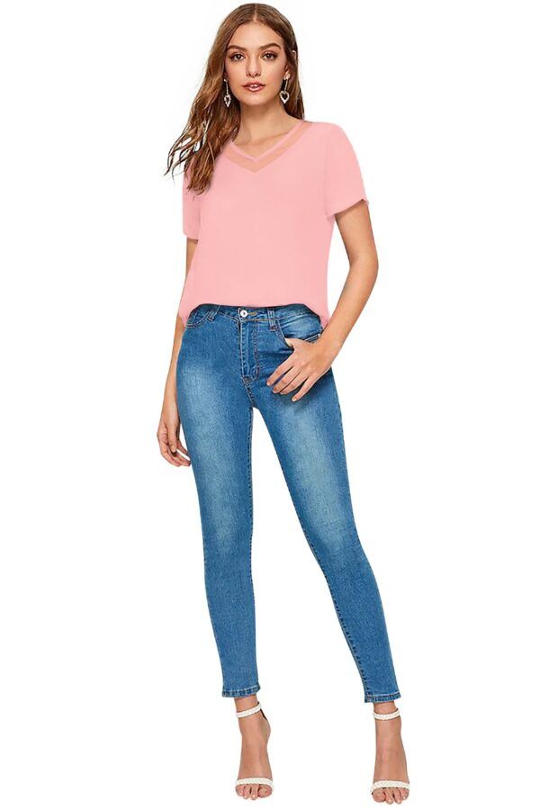 Peach Half Sleeve T-Shirt - Image 5