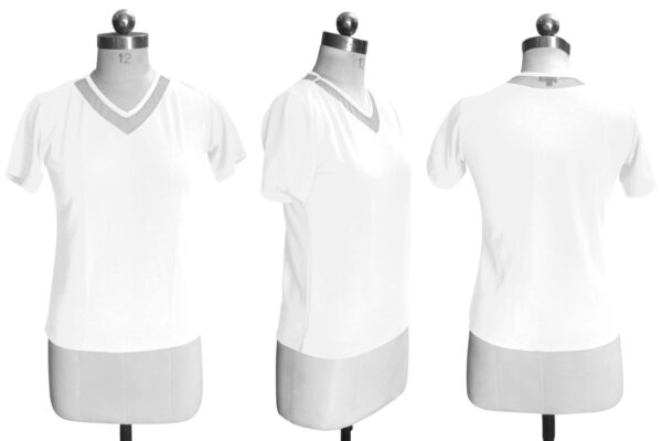 White Half Sleeve T-Shirt - Image 6