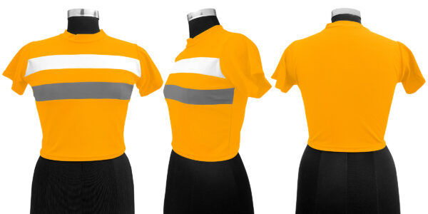 Yellow & Grey Half Sleeve Top - Image 5