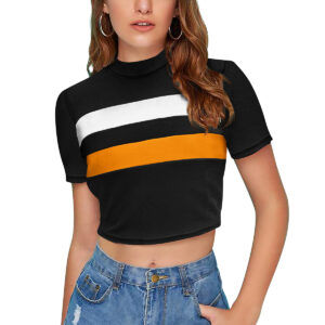 Black & Yellow Half Sleeve Top