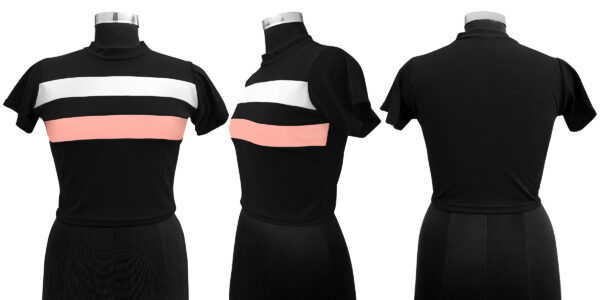 Black & Peach Half Sleeve Top - Image 5