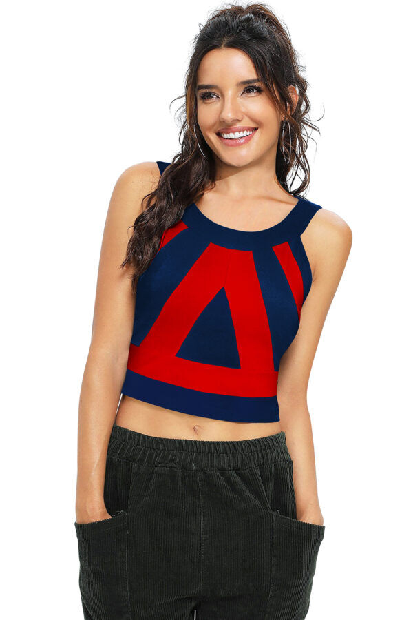 Sleeveless Red Round Neck Top