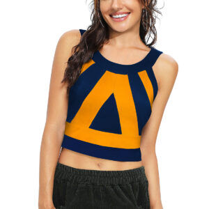 Sleeveless Yellow Round Neck Top