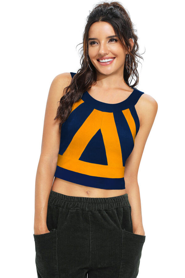 Sleeveless Yellow Round Neck Top
