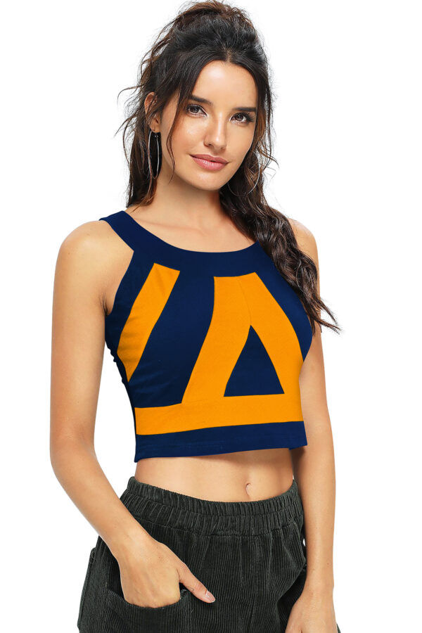 Sleeveless Yellow Round Neck Top - Image 2