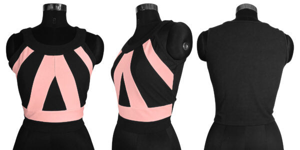 Sleeveless Peach Round Neck Top - Image 5
