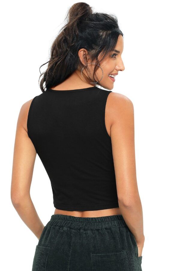 Sleeveless Pista Round Neck Top - Image 4