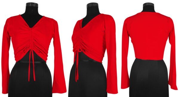 Red Bell Sleeves Top - Image 8