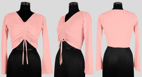 Peach Bell Sleeves Top - Image 8