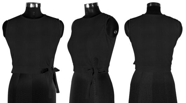 Black Sleeveless Round Neck Top - Image 5