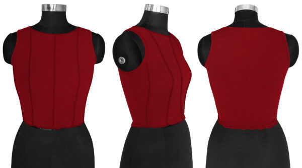Round Neck Maroon Sleeveless Top - Image 6