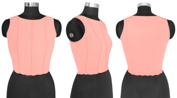 Round Neck Peach Sleeveless Top - Image 6