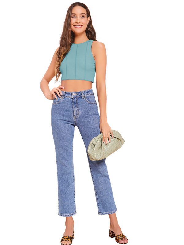 Round Neck Pista Sleeveless Top - Image 4