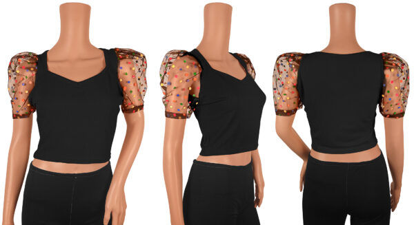 Black Short Sleeves Top - Image 6