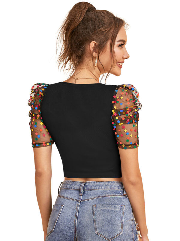 Black Short Sleeves Top - Image 4