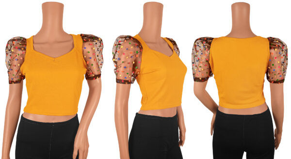 Yellow Short Sleeves Top - Image 6