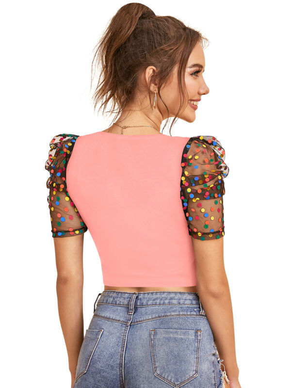 Peach Short Sleeves Top - Image 4