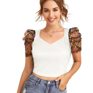 White Short Sleeves Top