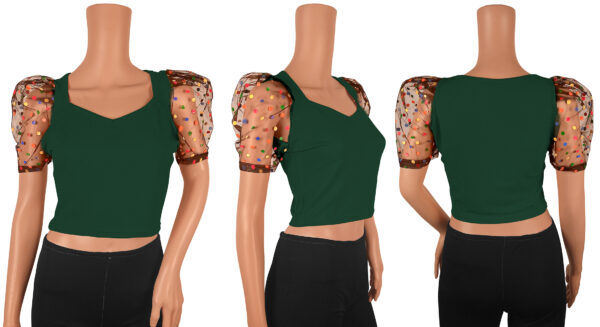 Green Short Sleeves Top - Image 6